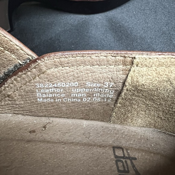 DANSKO Harlow Womens 37 US 6.5-7 Brown Leather Platform Mary Jane Shoes GUC Boho - Picture 7 of 13